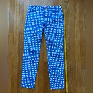 Lilly Pulitzer Kelly Skinny Ankle Pant in Feelin Beachy Bennet Blue gingham